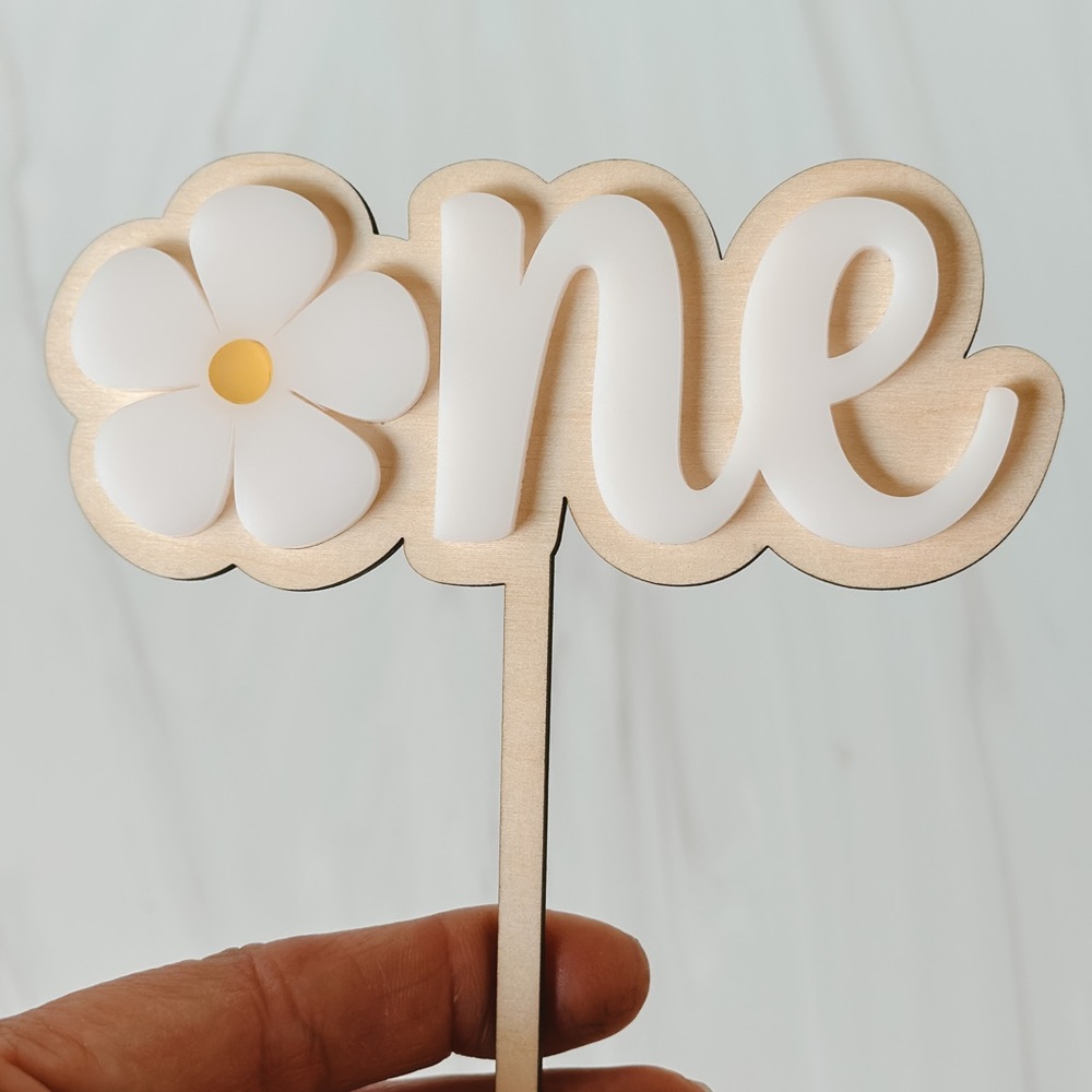 Groovy cake topper, Daisy 1st Birthday Cake Topper, Daisy One Cake Topper